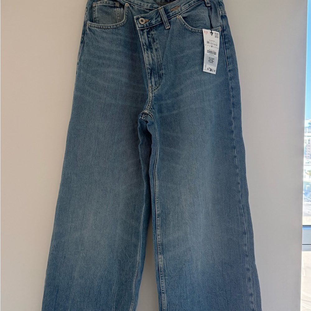 Zara Women's High Rise Jeans - Blue